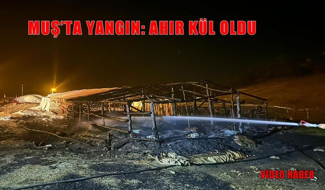 Muş’ta ahır alev alev yandı: Hayvanlar son anda kurtarıldı