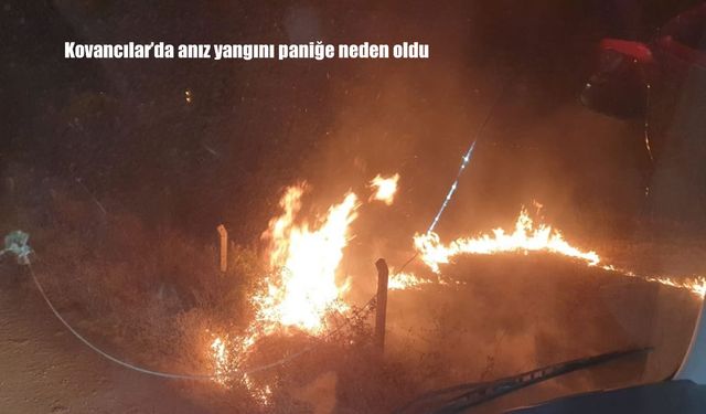 Kovancılar’da anız yangını korkuttu