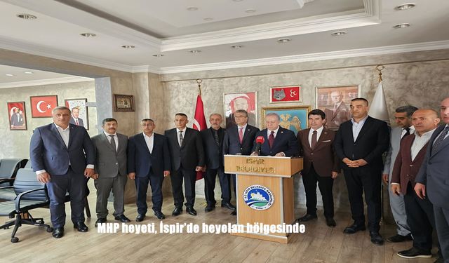 MHP Heyeti, Erzurum İspir’de Heyelan Bölgesinde İncelemelerde Bulundu