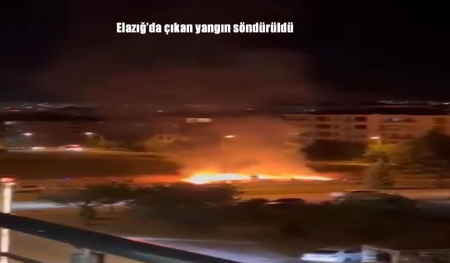 Elazığ Doğukent’te Boş Arazide Çıkan Yangın Kontrol Altına Alındı