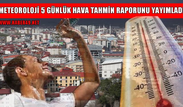 Sıcaklık düşüyor, nem artıyor: Meteoroloji'den Muş için 5 günlük hava raporu