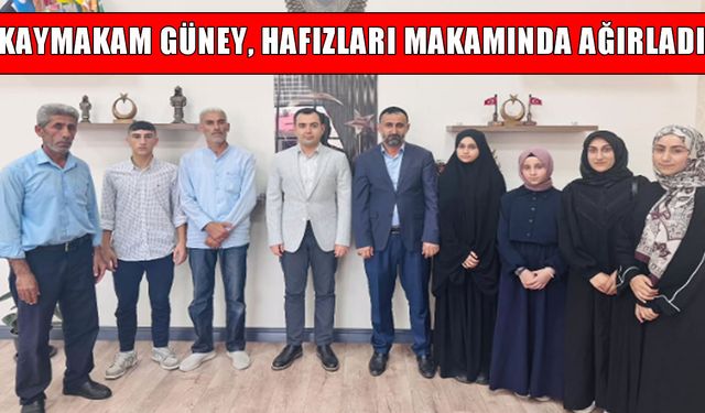 Hafızlık eğitimi alan kız öğrenciler, Hasköy Kaymakamlığı'nda ağırlandı