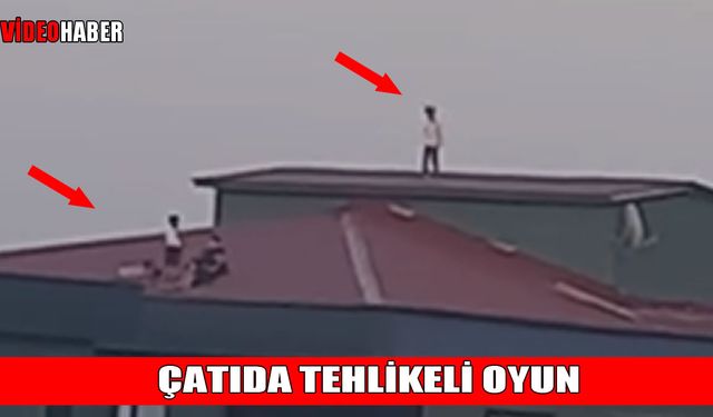 Muş’ta çocukların çatıda tehlikeli oyunu