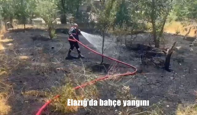 Elazığ Kovancılar’da bahçe yangını söndürüldü