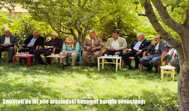 Şemdinli’de iki aile arasındaki husumet barışla sonuçlandı