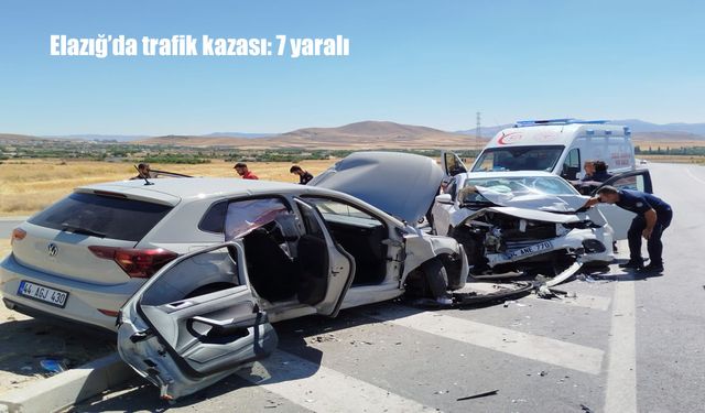 Elazığ’da iki otomobil çarpıştı: 7 yaralı