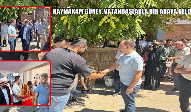 Hasköy Kaymakamı Güney, cuma namazından sonra vatandaşlarla bir araya geldi