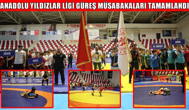 Muş’ta Anadolu Yıldızlar Ligi Güreş Müsabakaları tamamlandı