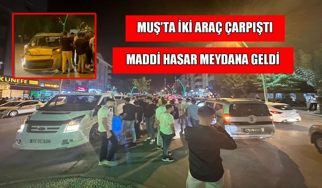 Muş Şehir Merkezinde korkutan kaza