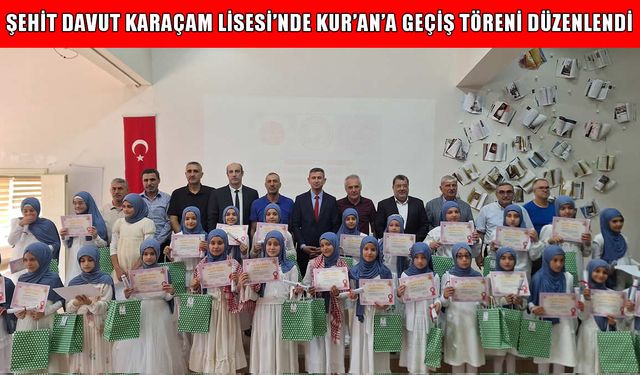 Muş’ta Şehit Davut Karaçam Kız Anadolu İmam Hatip Lisesi’nde “Kur’an-ı Kerim’e Geçiş Programı” düzenlendi