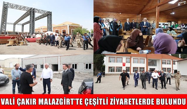 Muş Valisi Çakır Malazgirt’te: Merkezleri denetledi, gençlerle bir araya geldi