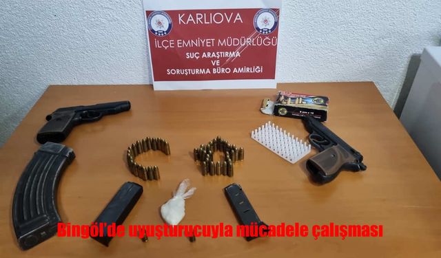 Bingöl’de narkotik operasyonu: Silah ve uyuşturucu yakalandı