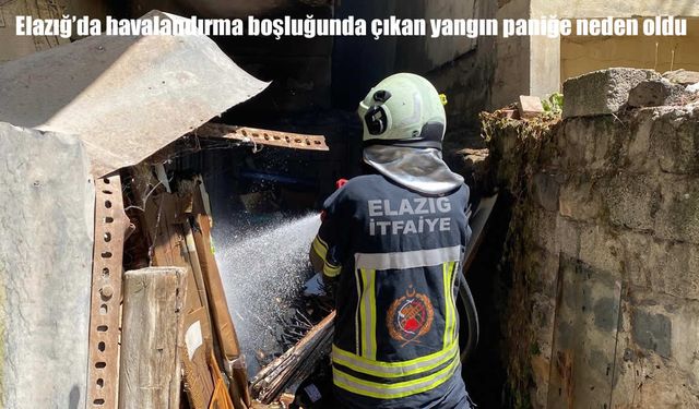 Elazığ’da Binada Korkutan Yangın