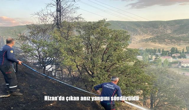 Bitlis’in Hizan İlçesinde Anız Yangını Paniğe Yol Açtı