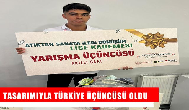 Muşlu Yunus Güler, ‘Pet Şişeden Piknik Sepeti' tasarımıyla Türkiye üçüncüsü oldu