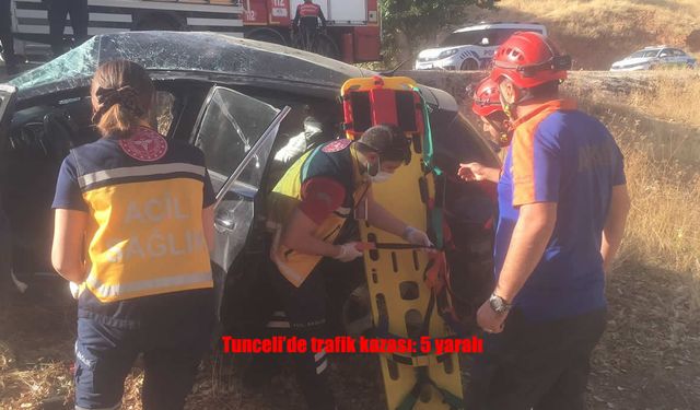 Tunceli’de Trafik Kazası: 5 Yaralı