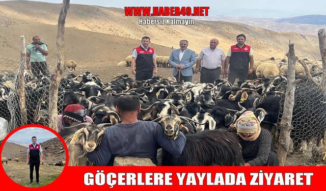 Muş Tarım ve Orman İl Müdürü Gönç, yaylada göçerleri ziyaret etti