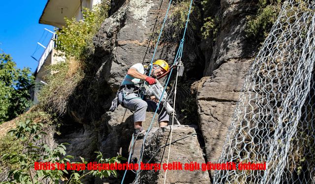 Bitlis’te Kaya Düşmelerine Karşı Çelik Ağlı Önlem