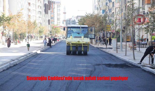 Van’da Suvaroğlu Caddesi’nde Sıcak Asfalt Çalışmaları Başladı