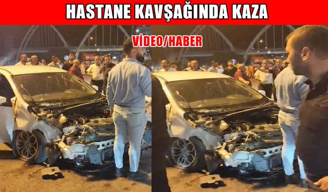Muş Devlet Hastanesi kavşağında kaza