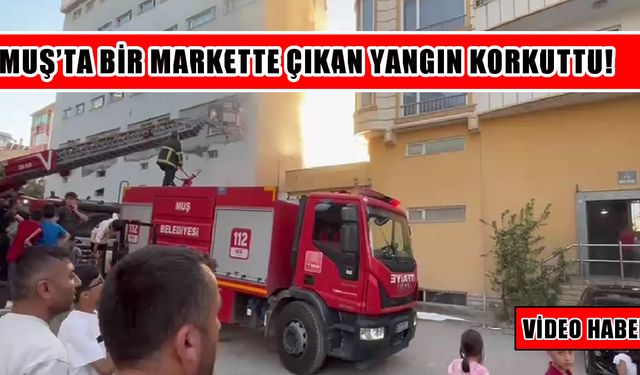 Muş’ta bir markette yangın paniği!