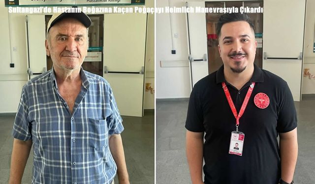 Sultangazi’de Hastanın Boğazına Kaçan Poğaçayı Heimlich Manevrasıyla Çıkardı