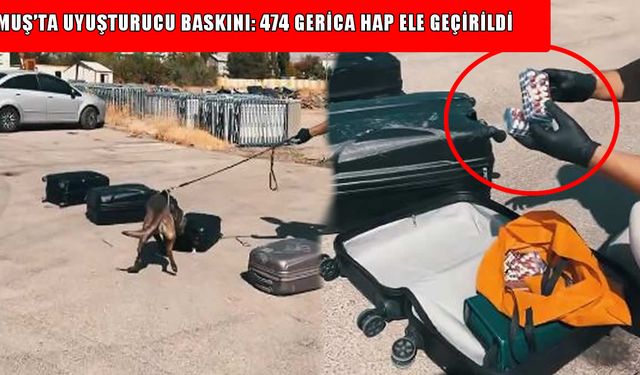 Muş'ta uyuşturucu operasyonu: Yüzlerce gerica hap ele geçirildi