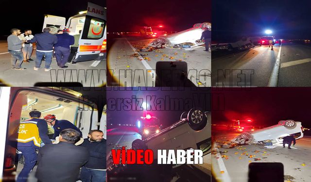 Muş-Bingöl karayolunda trafik kazası: Bir araç ters döndü