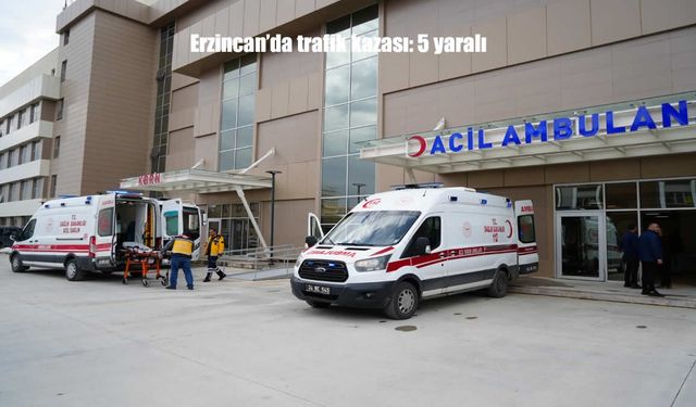 Erzincan’da Otomobil Bariyere Çarptı: 5 Yaralı