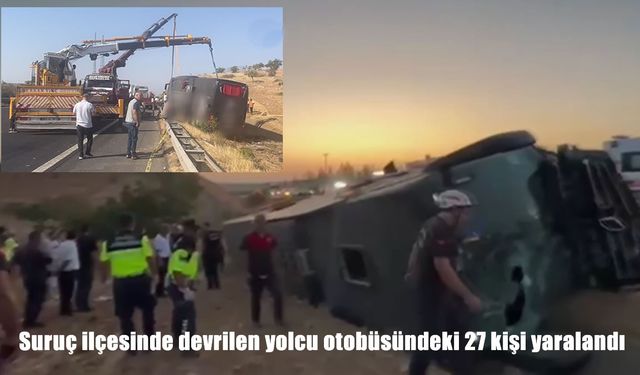Şanlıurfa’da yolcu otobüsü devrildi: 27 yaralı