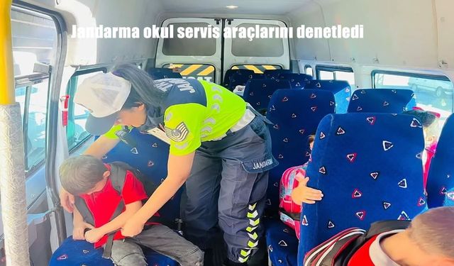Erzurum Jandarmasından Okul Servis ve Çevre Denetimi