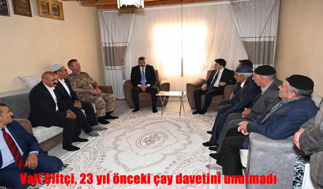 23 Yıl Önceki Çay Davetini Vali Çiftçi Unutmadı