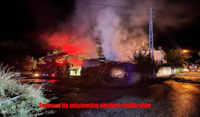 Erzincan’da müştemilatta yangın paniği