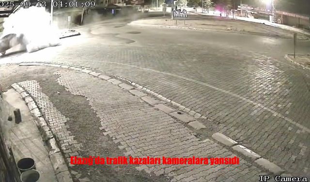 Elazığ Karakoçan’da Trafik Kazaları Kamerada