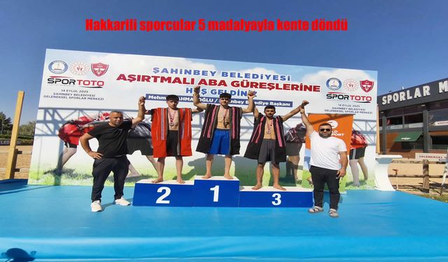 Hakkarili Sporcular Türkiye Şampiyonasından 5 Madalya ile Döndü