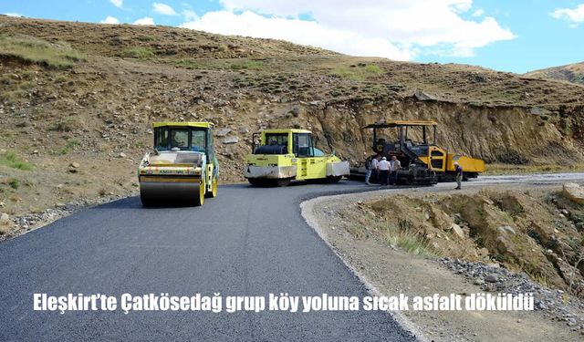 Köy yolları asfaltla buluşuyor