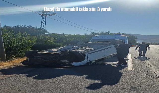 Elazığ’da Kontrolden Çıkan Otomobil Takla Attı: 3 Yaralı