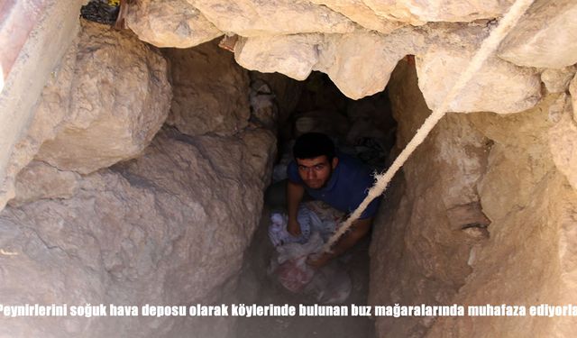 Erzincan Kemah’ta Buz Mağaralarında Peynir Saklama Geleneği Yaşatılıyor