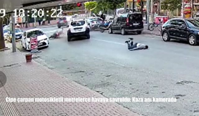 Bursa’da cip ile çarpışan motosikletli metrelerce havaya savruldu
