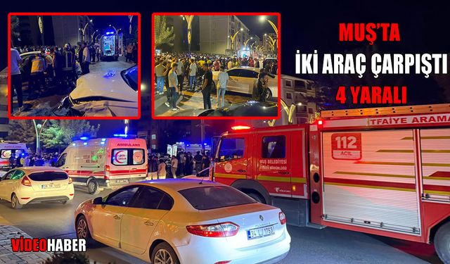 Muş’ta gece yarısı trafik kazası: 4 kişi yaralandı