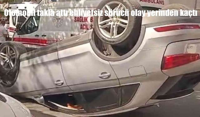 Diyarbakır’da otomobil takla attı, ehliyetsiz sürücü kaçtı
