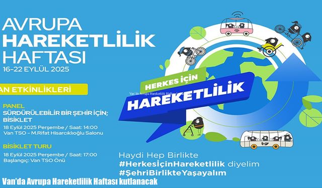 Van’da Avrupa Hareketlilik Haftası, Bisiklet Paneli ve Turu ile Kutlanacak