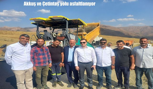 Akkuş ve Çetintaş Yolunda Asfalt Çalışmaları Sürüyor