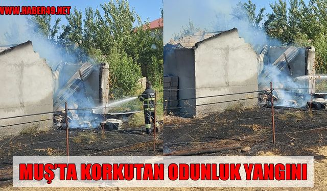 Muş’ta odunlukta çıkan yangın panik yarattı