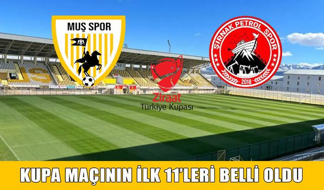 Muşspor'un kupa maçı kadrosu belli oldu