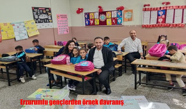 Erzurumlu Genç İş İnsanlarından 500 Öğrenciye Kırtasiye ve Giyim Yardımı