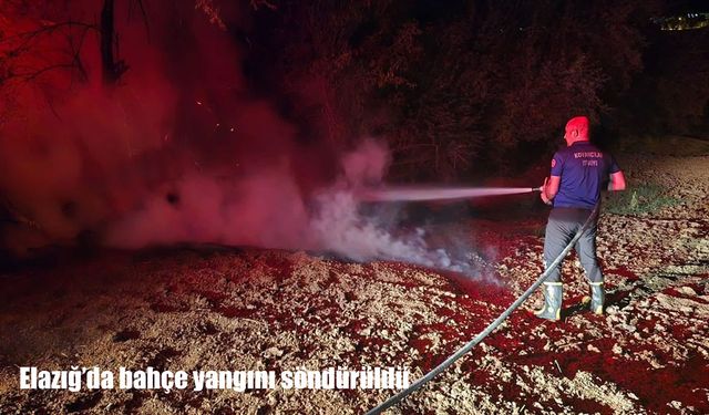 Elazığ’da korkutan bahçe yangını
