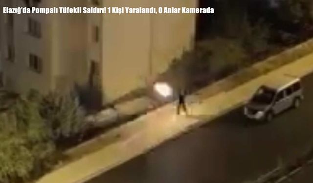 Elazığ’da Pompalı Tüfekli Saldırı! 1 Kişi Yaralandı, O Anlar Kamerada