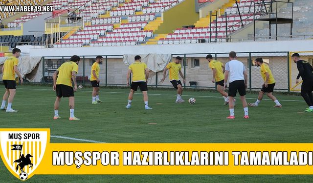 Muşspor, Ziraat Türkiye Kupası 1. Tur maçına hazır