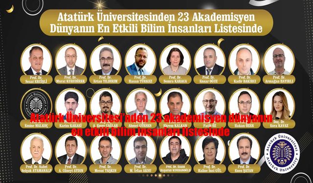 Atatürk Üniversitesi Akademisyenlerinden Büyük Başarı
